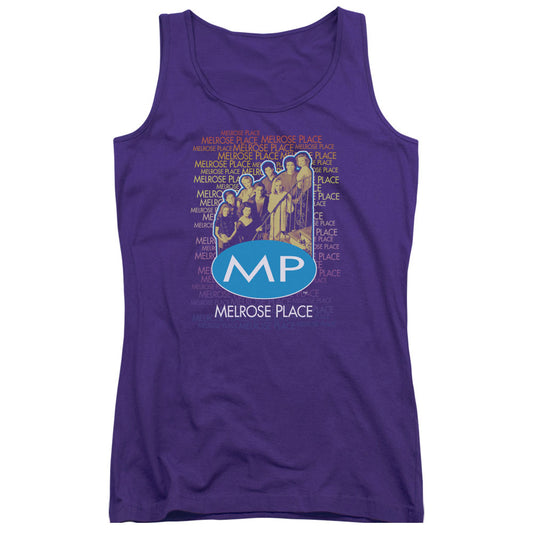 Melrose Place Melrose Place Womens Tank Top Shirt Purple