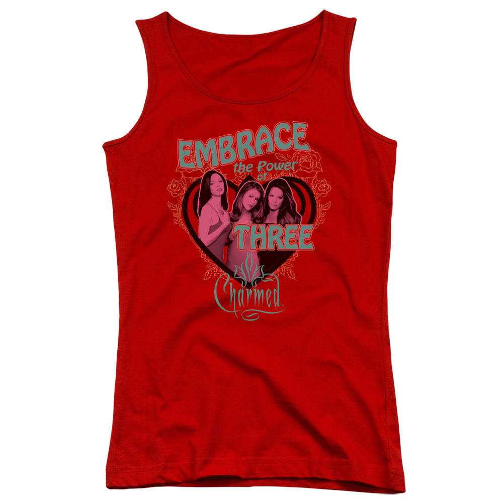 Charmed Embrace the Power Womens Tank Top Shirt Red