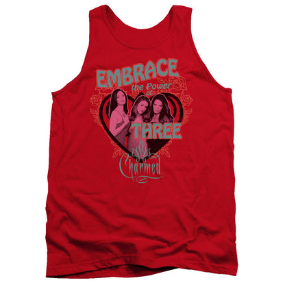 Charmed Embrace The Power Mens Tank Top Shirt Red