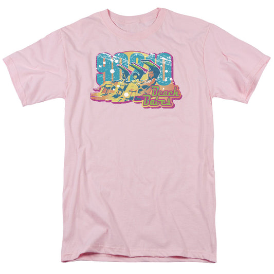 90210 Beach Babes Mens T Shirt Pink