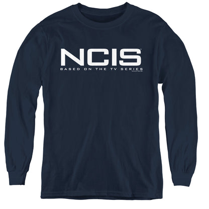 Ncis Logo Long Sleeve Kids Youth T Shirt Navy Officially Licensed