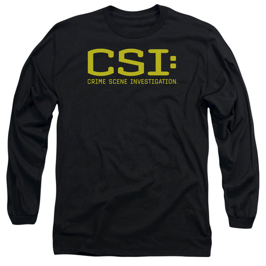 Csi Logo Mens Long Sleeve Shirt Black Officially Licensed Officially Licensed