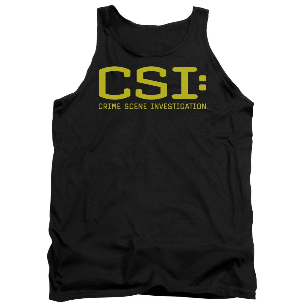 Csi Logo Mens Tank Top Shirt Black