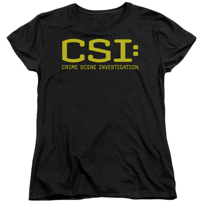 Csi Logo Womens T Shirt Black Officially Licensed