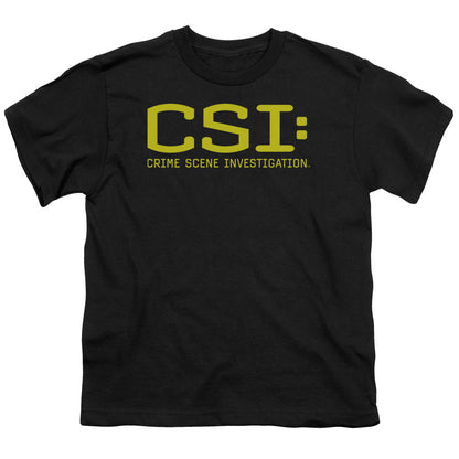 Csi Logo Kids Youth T Shirt Black Officially Licensed