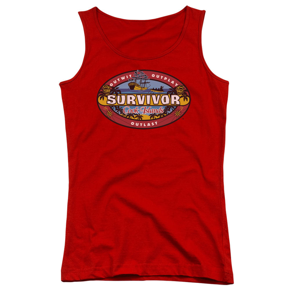 Survivor Cook Islands Womens Tank Top Shirt Red