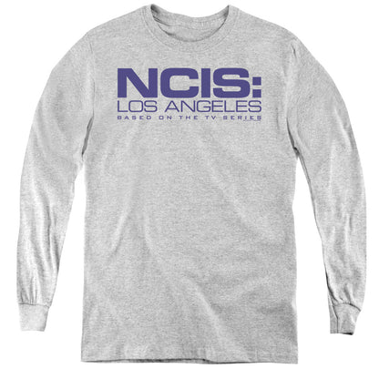 Ncis La Logo Long Sleeve Kids Youth T Shirt Athletic Heather Officially Licensed