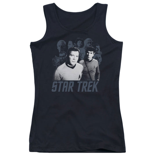 Star Trek Kirk Spock and Company Womens Tank Top Shirt Black