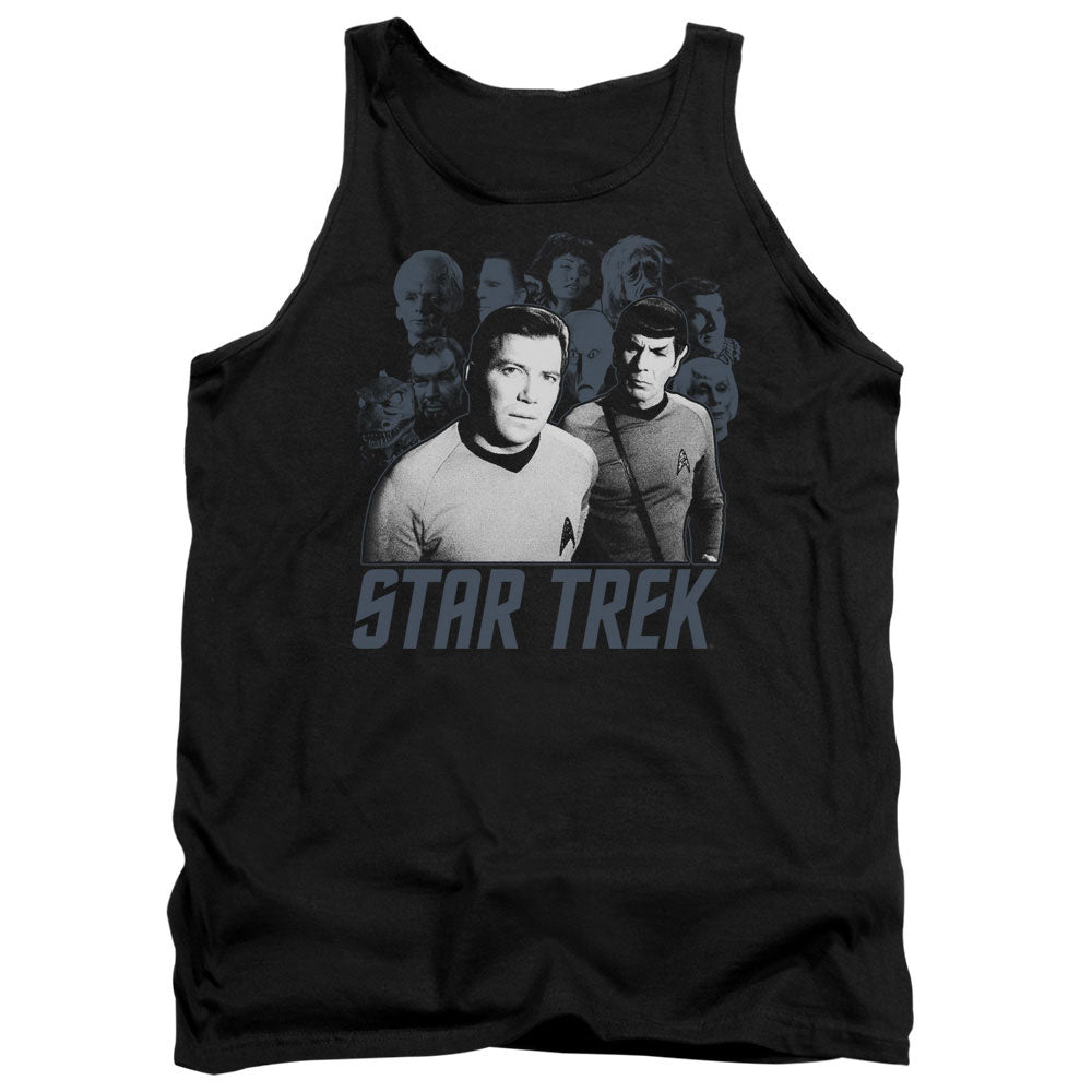 Star Trek Kirk Spock And Company Mens Tank Top Shirt Black