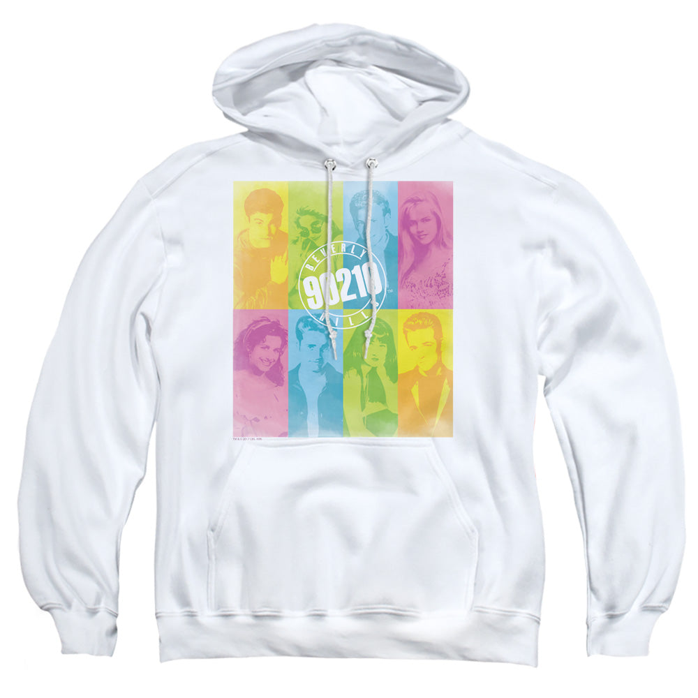 90210 Color Block Of Friends Mens Hoodie White