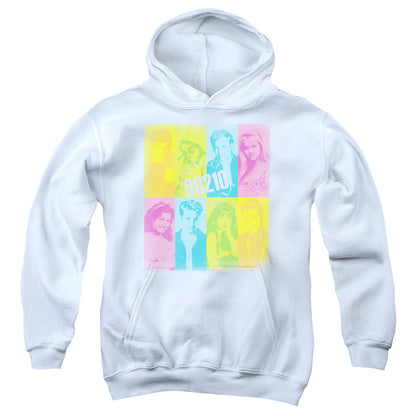 90210 Color Block of Friends Kids Youth Hoodie White Officially Licensed