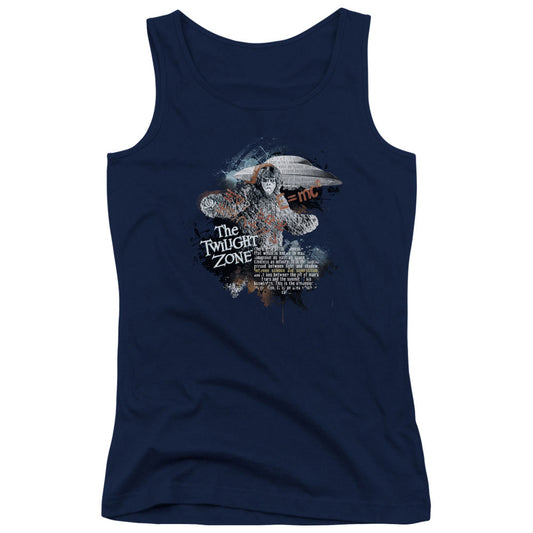 Twilight Zone Science&superstition Womens Tank Top Shirt Navy