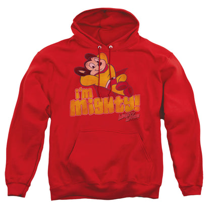 Mighty Mouse I'M Mighty Mens Hoodie Red Officially Licensed