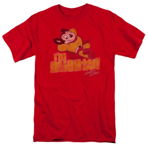 Mighty Mouse Im Mighty Mens T Shirt Red