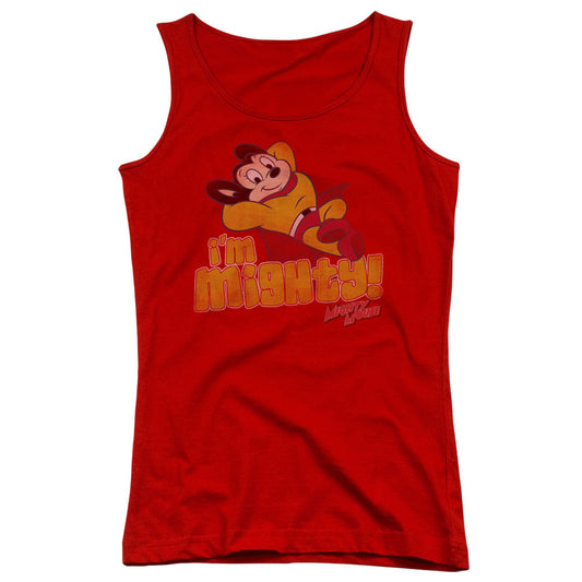 Mighty Mouse Im Mighty Womens Tank Top Shirt Red