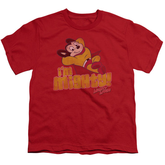 Mighty Mouse Im Mighty Kids Youth T Shirt Red Officially Licensed