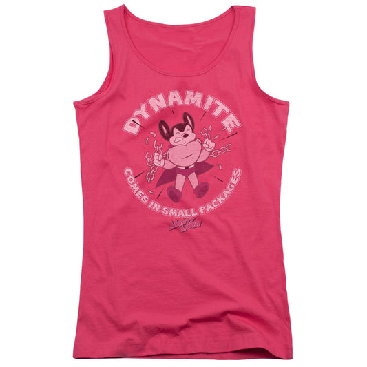 Mighty Mouse Dynamite Womens Tank Top Shirt Hot Pink