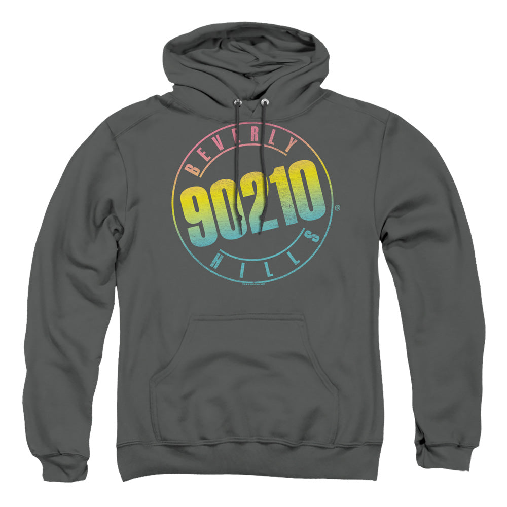 90210 Color Blend Logo Mens Hoodie Charcoal