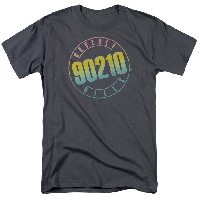 90210 Color Blend Logo Mens T Shirt Charcoal