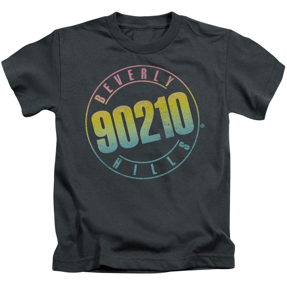 90210 Color Blend Logo Juvenile Kids Youth T Shirt Charcoal