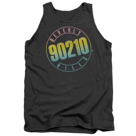 90210 Color Blend Logo Mens Tank Top Shirt Charcoal