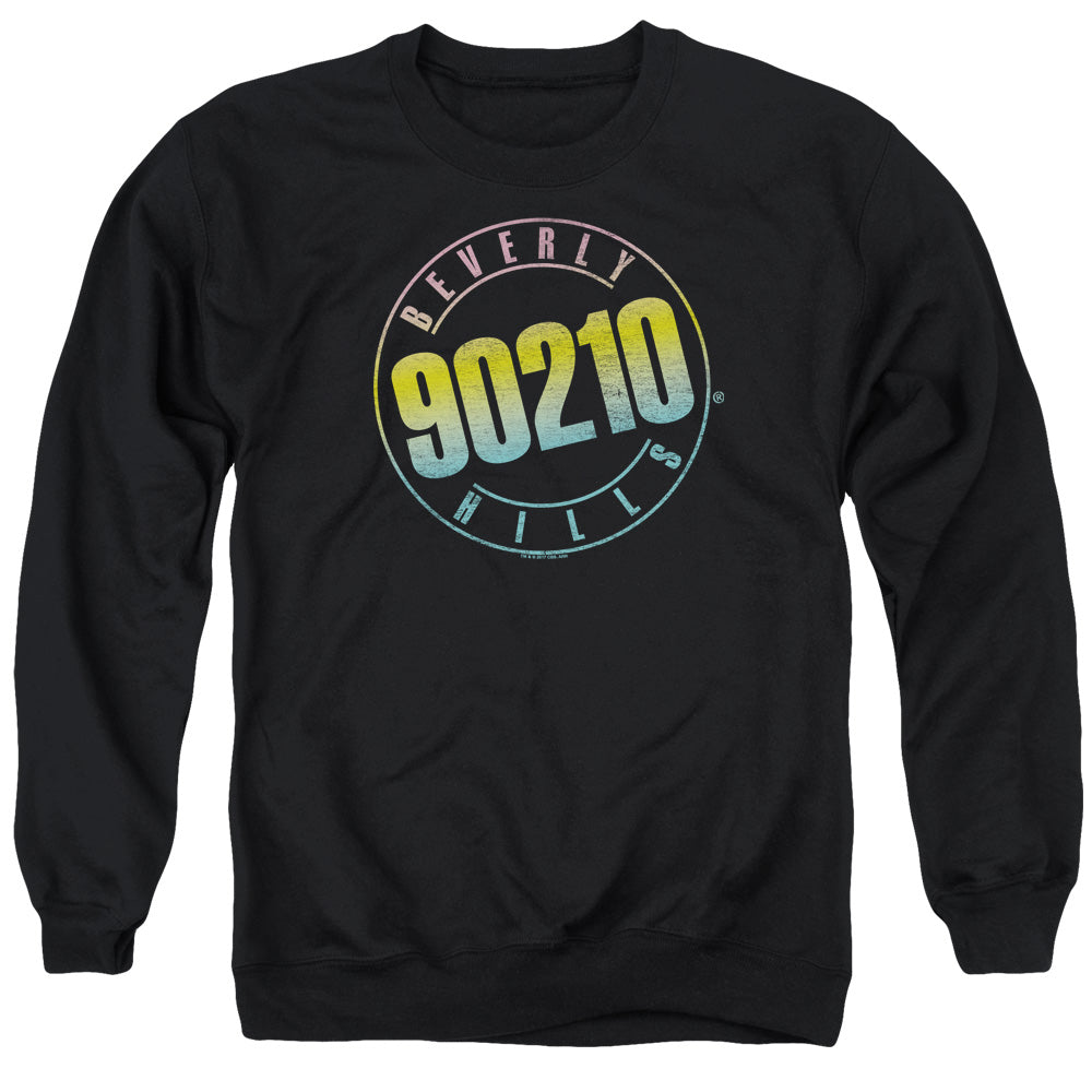 90210 Color Blend Logo Mens Crewneck Sweatshirt Black