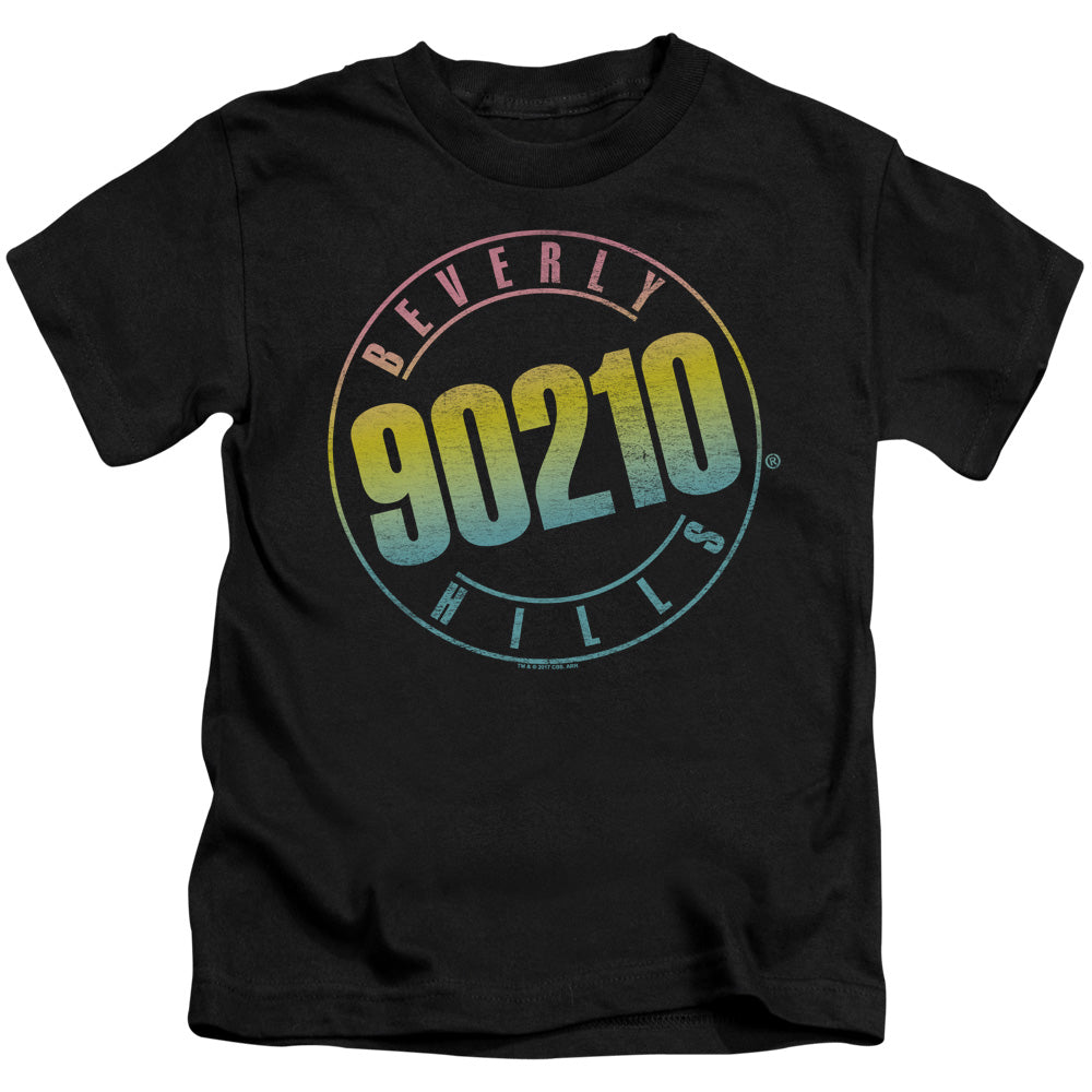 90210 Color Blend Logo Juvenile Kids Youth T Shirt Black