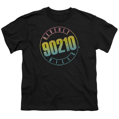 90210 Color Blend Logo Kids Youth T Shirt Black