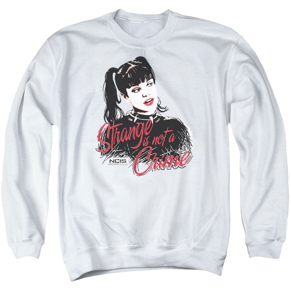 Ncis Strange is Not a Crime Mens Crewneck Sweatshirt White Officially Licensed