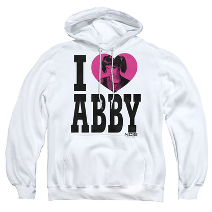 Ncis I Heart Abby Mens Hoodie White Officially Licensed