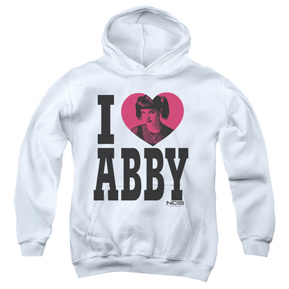 Ncis I Heart Abby Kids Youth Hoodie White Officially Licensed