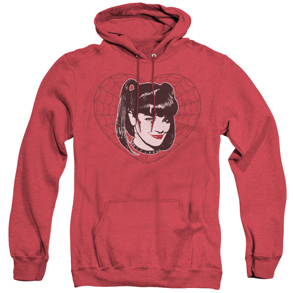 Ncis Abby Heart Mens Heather Hoodie Red Officially Licensed