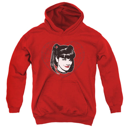 Ncis Abby Heart Kids Youth Hoodie Red Officially Licensed