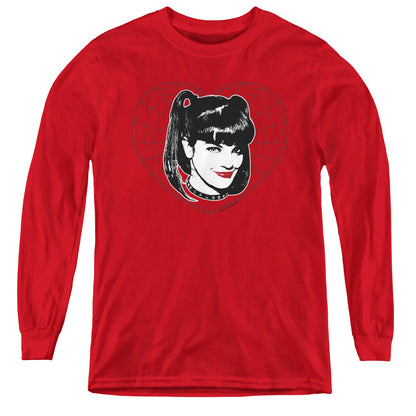 Ncis Abby Heart Long Sleeve Kids Youth T Shirt Red Officially Licensed