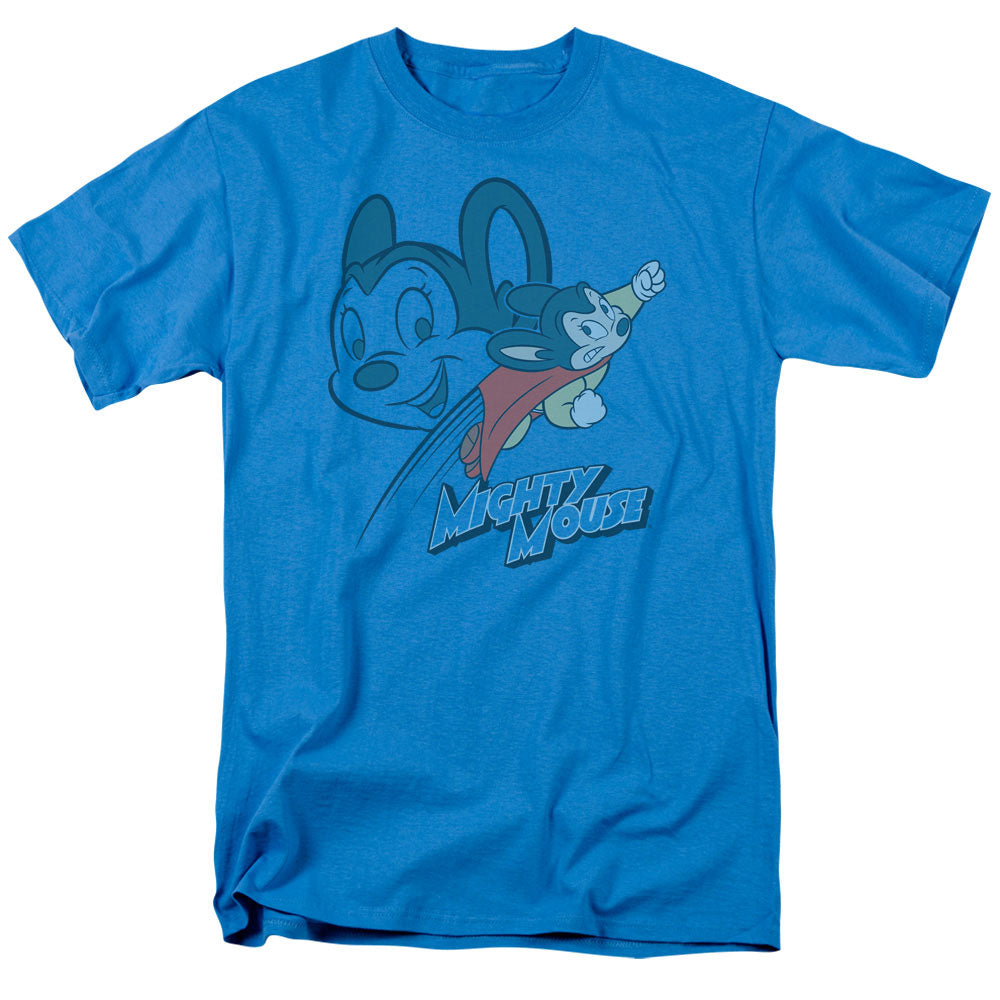 Mighty Mouse Double Mouse Mens T Shirt Turquoise