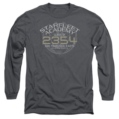 Star Trek Sisko Graduation Mens Long Sleeve Shirt Charcoal Officially Licensed Officially Licensed