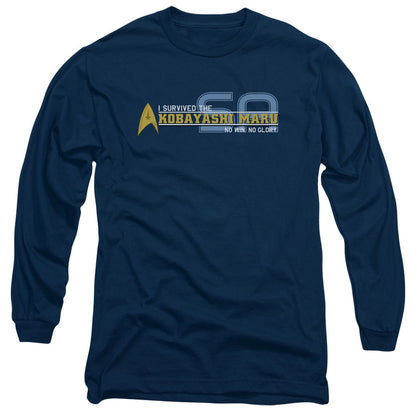 Star Trek I Survived Mens Long Sleeve Shirt Navy Officially Licensed Officially Licensed