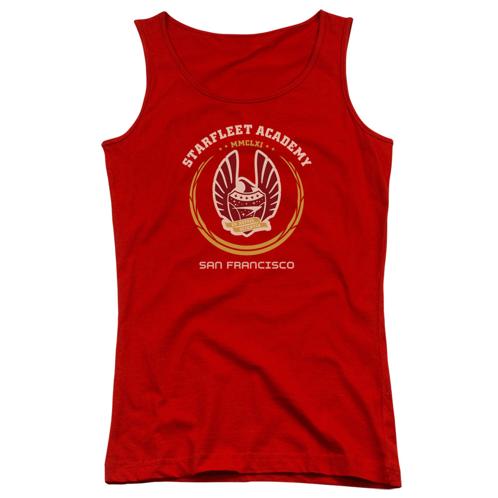 Star Trek Academy Heraldry Womens Tank Top Shirt Red