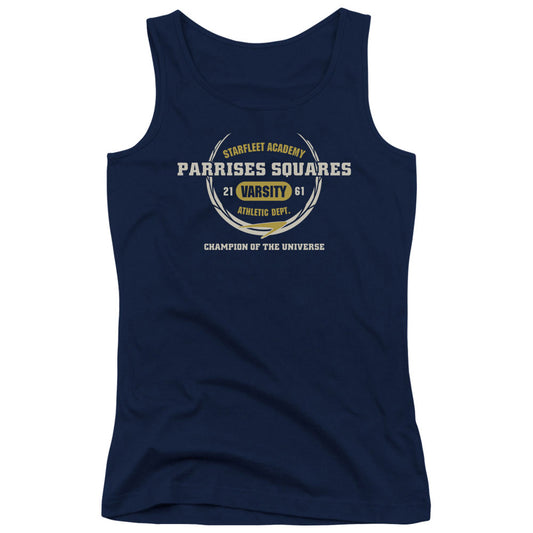 Star Trek Parrises Squares Womens Tank Top Shirt Navy