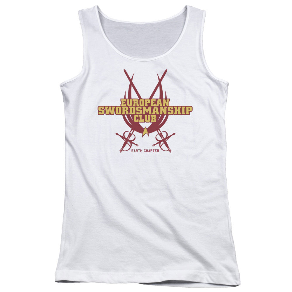 Star Trek Swordanship Club Womens Tank Top Shirt White