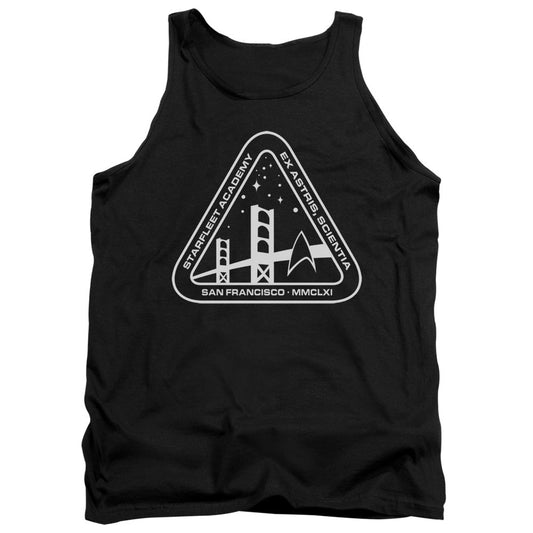 Star Trek White Academy Logo Mens Tank Top Shirt Black