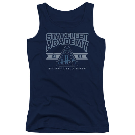 Star Trek Starfleet Academy Earth Womens Tank Top Shirt Navy