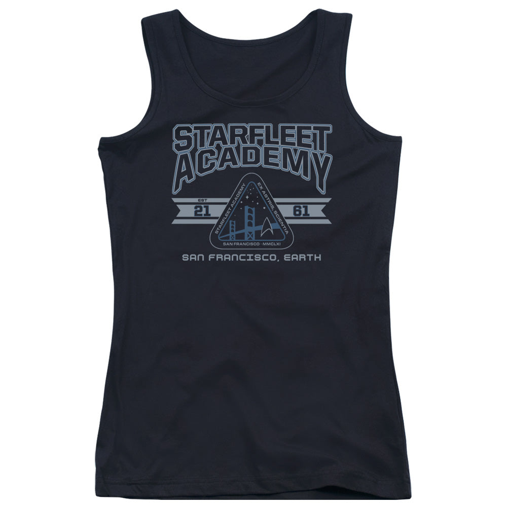 Star Trek Starfleet Academy Earth Womens Tank Top Shirt Black