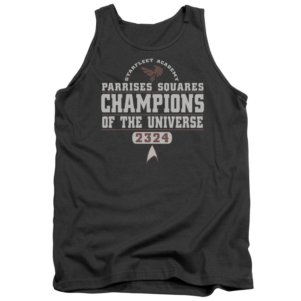 Star Trek Champions Mens Tank Top Shirt Charcoal