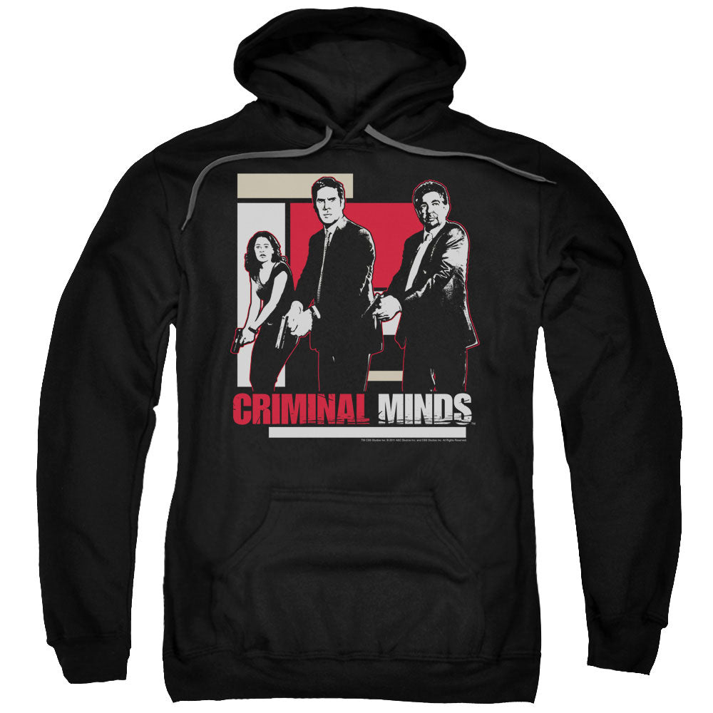 Criminal Minds Guns Drawn Mens Hoodie Black Officially Licensed