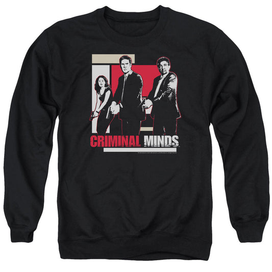 Criminal Minds Guns Drawn Mens Crewneck Sweatshirt Black Officially Licensed