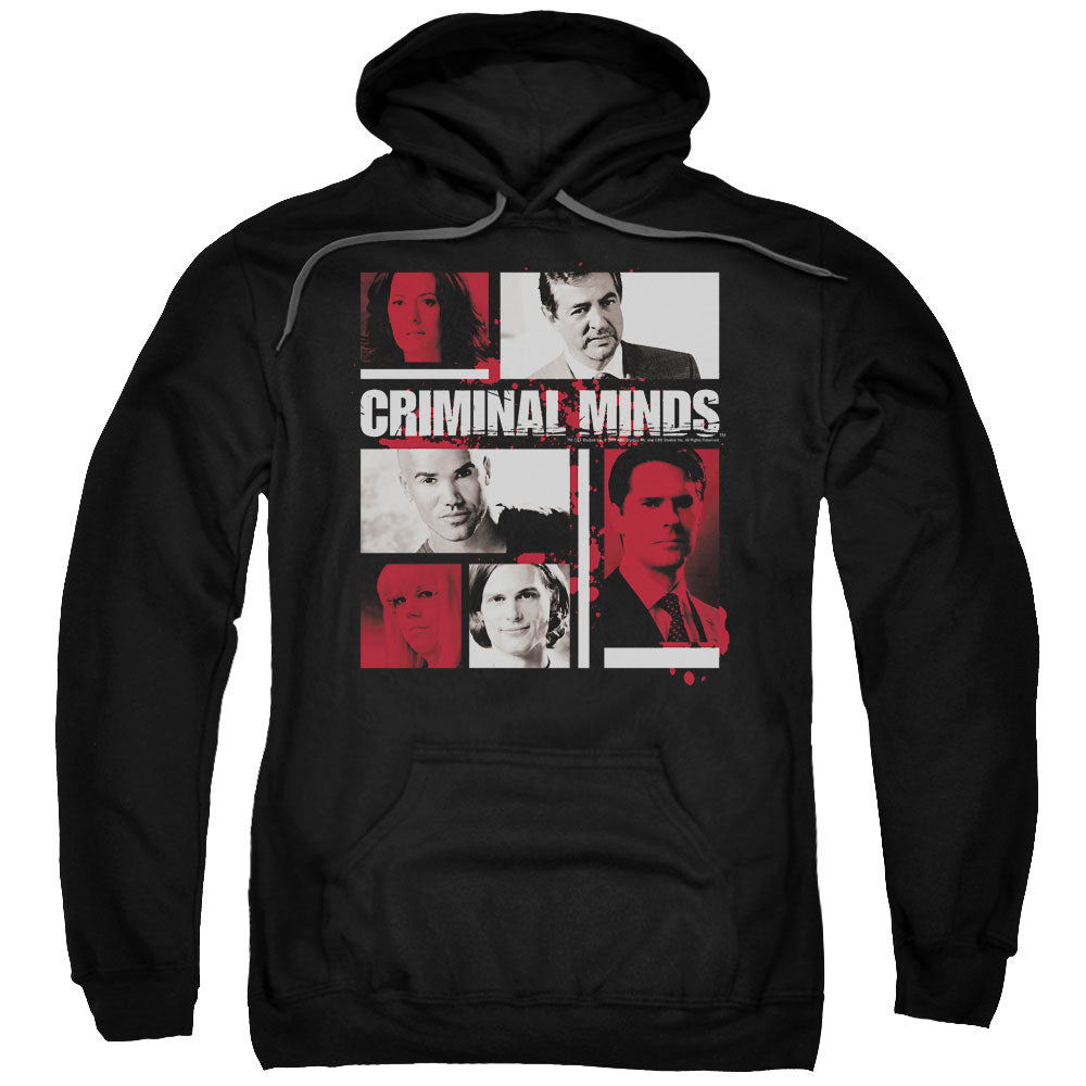Criminal Minds Character Boxes Mens Hoodie Black Officially Licensed