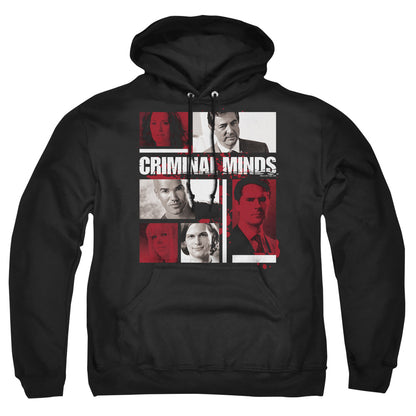 Criminal Minds Character Boxes Mens Hoodie Black Officially Licensed