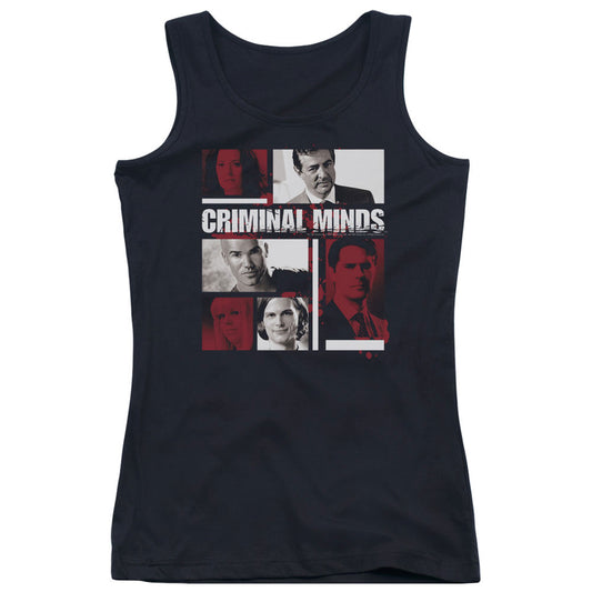 Criminal Minds CharACter Boxes Womens Tank Top Shirt Black