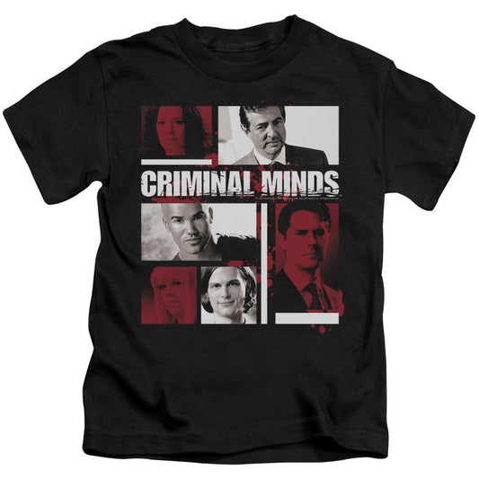 Criminal Minds Character Boxes Juvenile Kids Youth T Shirt Black Officially Licensed